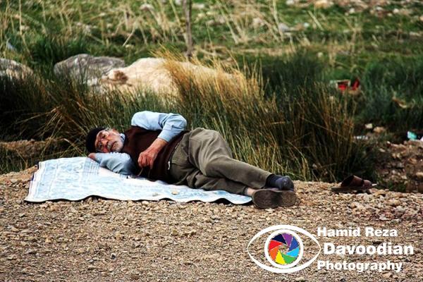 sleep relaxing a man