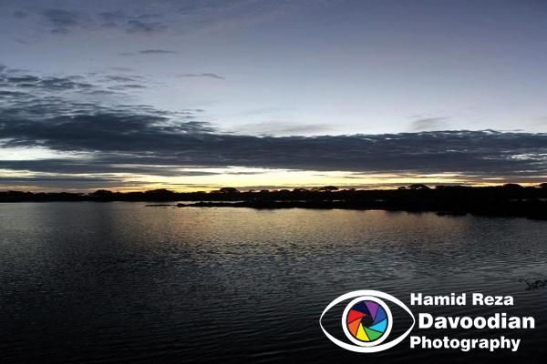 Sunrise in Amazon River 