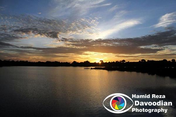 Sunrise in Amazon River 