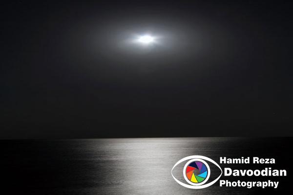 Moon in Kish Island sky