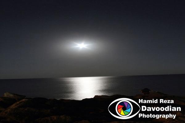 Moon in Kish Island sky
