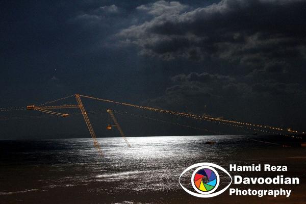 Moon in Kish Island sky
